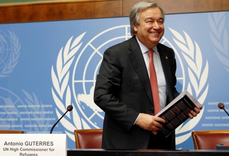 antonio guterres united nations high commissioner for refugees unhcr smiles after a news conference at the united nations in geneva switzerland december 18 2015 reuters denis balibouse