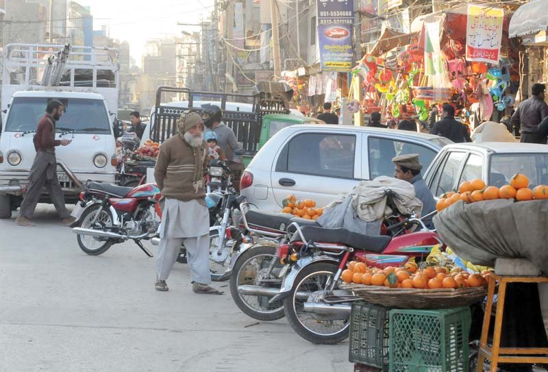 despite the ruling of the lhc to remove all encroachments they are still present in various areas of the city photo agha mehroz express