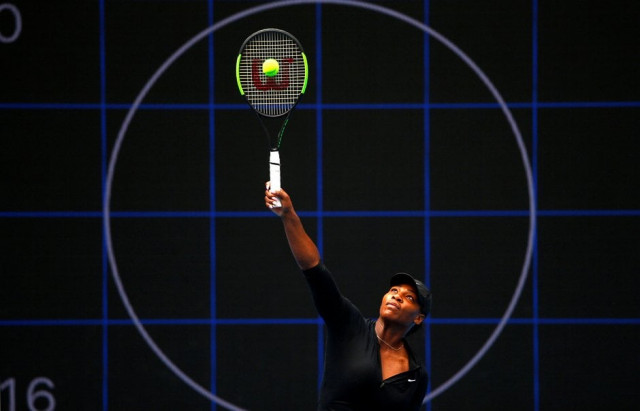 serena williams of the us hits a shot during a training session ahead of the australian open tennis tournament in melbourne australia photo reuters