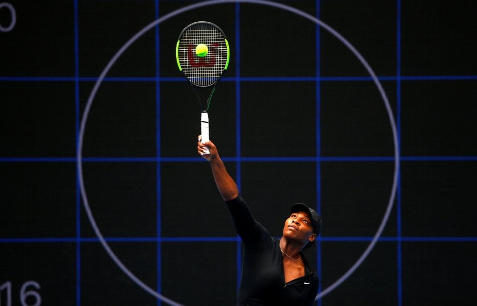 serena williams of the us hits a shot during a training session ahead of the australian open tennis tournament in melbourne australia photo reuters