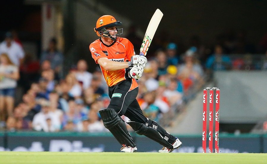 michael klinger of the scorchers during the big bash league match between the brisbane heat and the perth scorchers at the gabba on january 11 2017 photo courtesy cricket australia