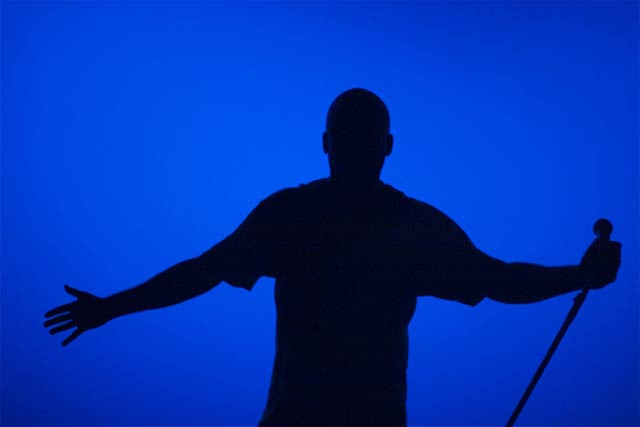 donald lacy in silhouette performing donald lacy in silhouette performing