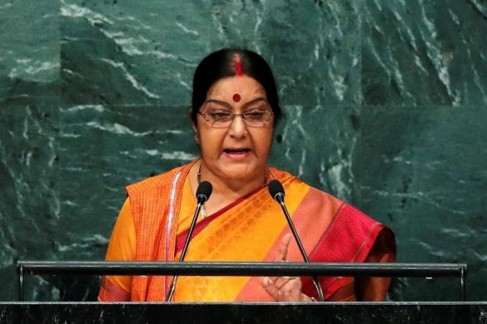 india 039 s minister of external affairs sushma swaraj addresses the united nations general assembly photo reuters