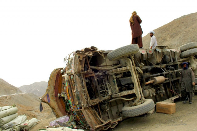 the accident occured near the akhor bun hajeera of district rawalkot on the wee hours of thursday photo express the accident occured near the akhor bun hajeera of district rawalkot on the wee hours of thursday photo express