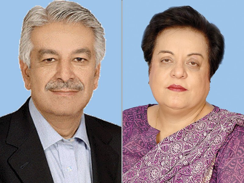 khawaja asif dr shireen mazari