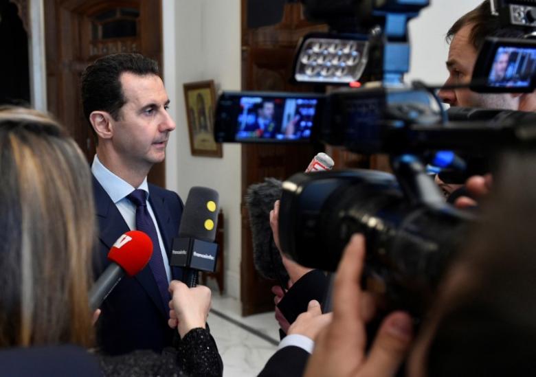 syria 039 s president bashar al assad speaks to french journalists in damascus syria in this handout picture provided by sana on january 9 2017 photo reuters