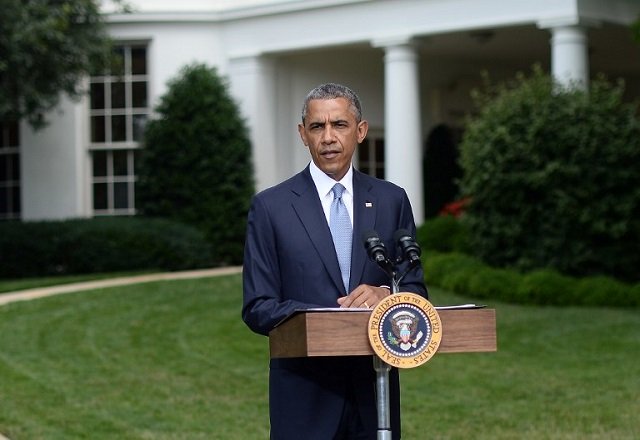 us president barack obama speaks to the press outside the oval office at the white house in washington dc photo afp