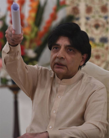 interior minister chaudhry nisar photo afp interior minister chaudhry nisar photo afp