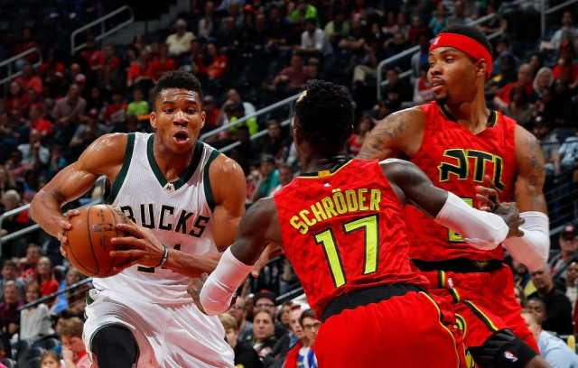 antetokounmpo also added eight rebounds and six assists but it was not good enough to prevent atlanta grabbing a win which saw them improve to 23 17 photo afp antetokounmpo also added eight rebounds and six assists but it was not good enough to prevent atlanta grabbing a win which saw them improve to 23 17 photo afp
