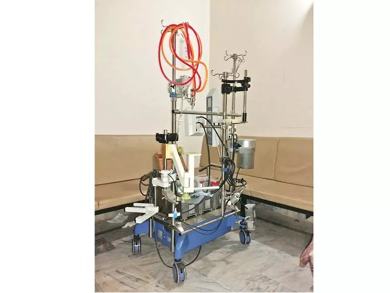 the government has provided a new angiography and gamma ray machine that awaits installation photo express the government has provided a new angiography and gamma ray machine that awaits installation photo express