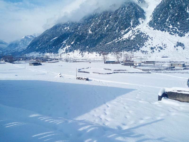 a view of the kalam valley covered in snow photo shehzad khan express