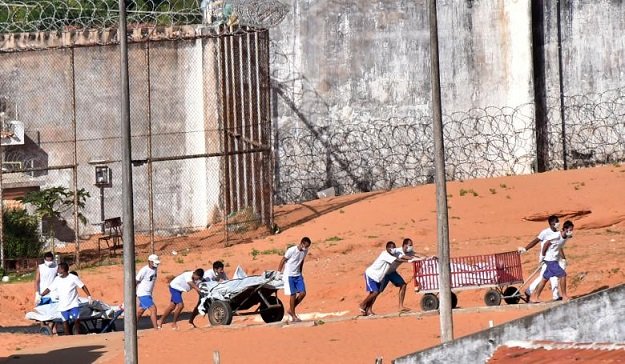 inmates transport bodies after a prison riot in natal rio grande do norte state brazil january 15 2017 photo reuters