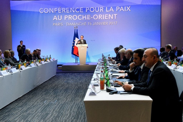 french president francois hollande delivers a speech at the middle east peace conference in paris on january 15 2017 photo afp french president francois hollande delivers a speech at the middle east peace conference in paris on january 15 2017 photo afp