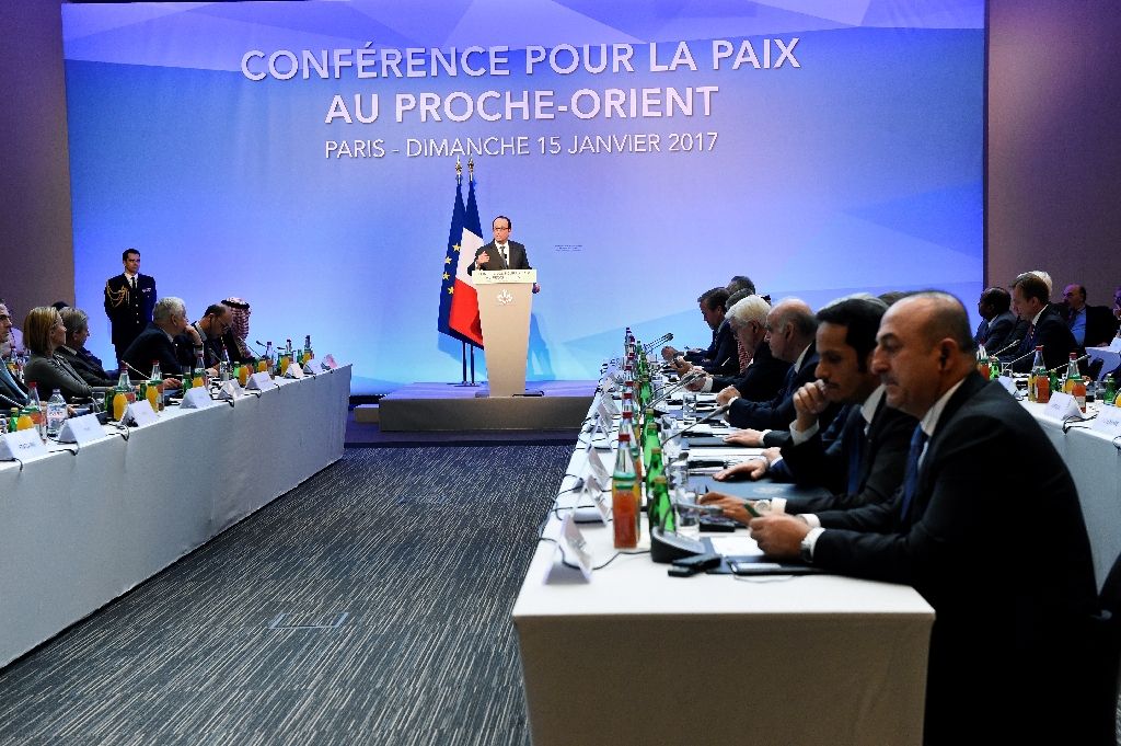 french president francois hollande delivers a speech at the middle east peace conference in paris on january 15 2017 photo afp