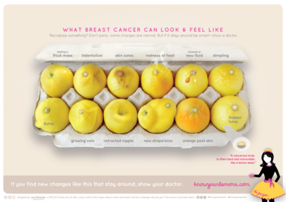 this simple image of lemons shows all the signs of breast cancer