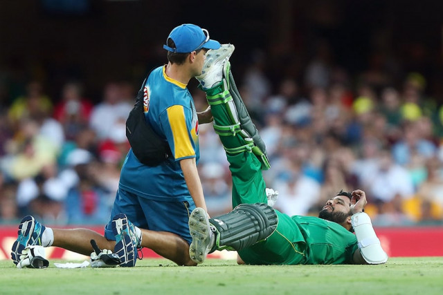 pakistan odi captain azhar ali is set to miss perth odi after failing to recover from hamstring injury he sustained during the opening match of the series photo courtesy cricket australia pakistan odi captain azhar ali is set to miss perth odi after failing to recover from hamstring injury he sustained during the opening match of the series photo courtesy cricket australia