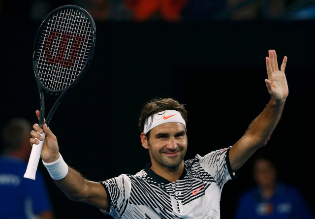 switzerland 039 s roger federer celebrates after winning his men 039 s singles first round match against austria 039 s jurgen melzer on january 16 2017 photo reuters switzerland 039 s roger federer celebrates after winning his men 039 s singles first round match against austria 039 s jurgen melzer on january 16 2017 photo reuters