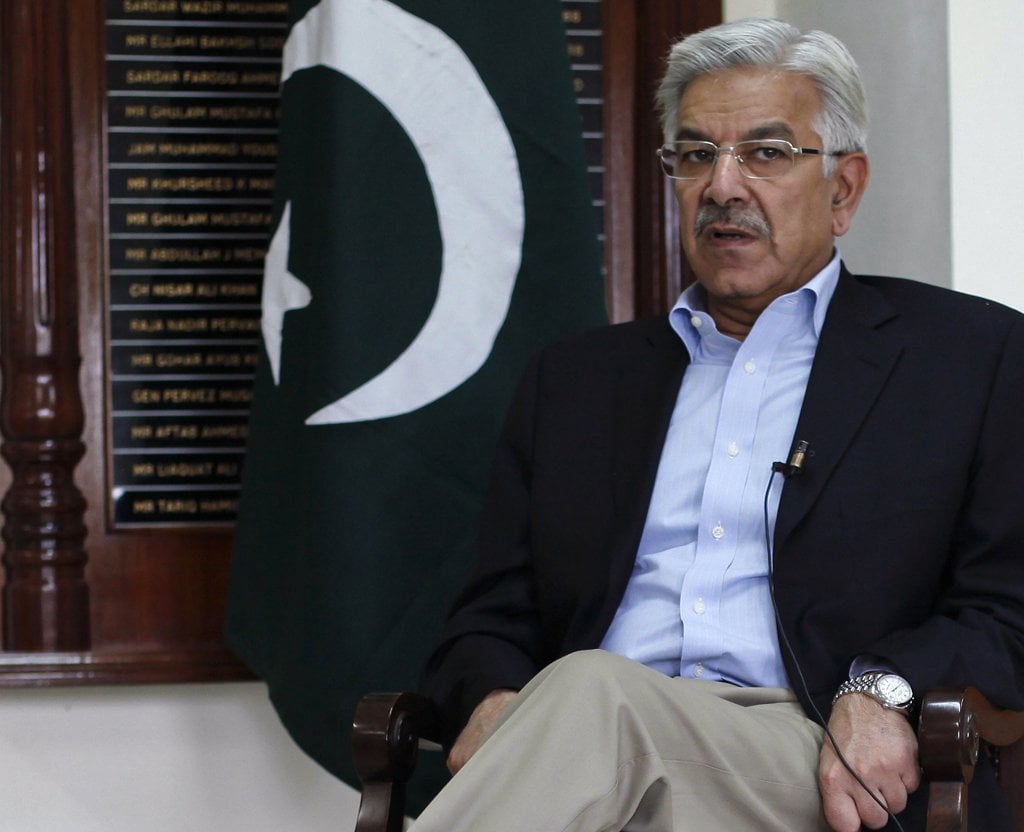 defense minister khawaja asif photo reuters