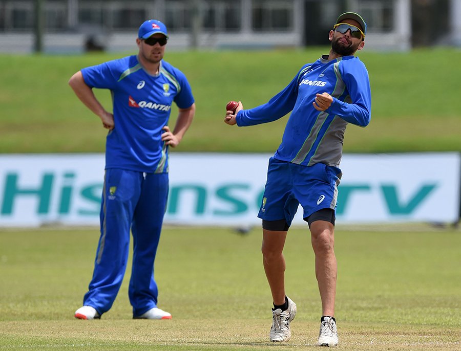 nathan lyon during a practice session photo afp