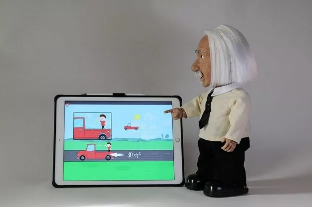 the einstein robot comes with a built in wi fi connection that lets you download new activities from the cloud as soon as they get updated photo courtesy hanson robotics limited the einstein robot comes with a built in wi fi connection that lets you download new activities from the cloud as soon as they get updated photo courtesy hanson robotics limited