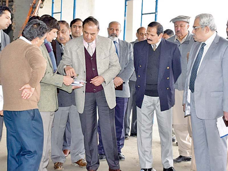 nab chairman qamar zaman chaudhry reviews progress on under construction site of nab headquarters in sector g 5 1 photo express