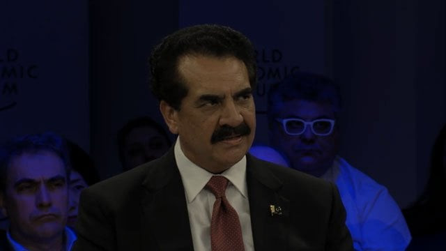 general retd raheel sharif at the world economic forum screen grab