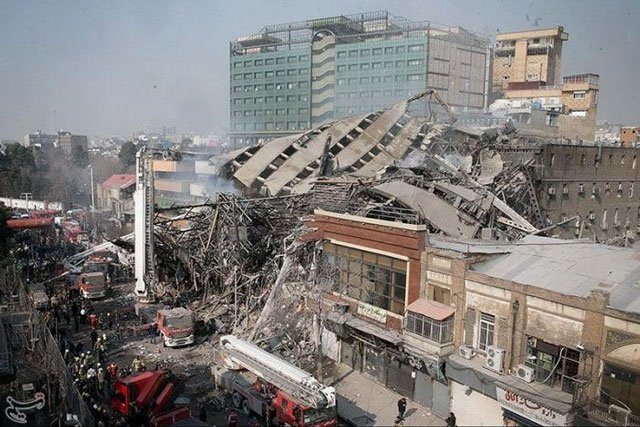 a collapsed building is seen in tehran iran january 19 2017 photo reuters a collapsed building is seen in tehran iran january 19 2017 photo reuters