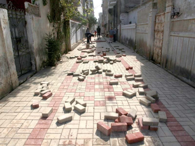 the project s supervisor said it takes almost two days to level the streets and install the paver blocks the cost of revamping 400 streets is around rs2 5 million photos athar khan express the project s supervisor said it takes almost two days to level the streets and install the paver blocks the cost of revamping 400 streets is around rs2 5 million photos athar khan express