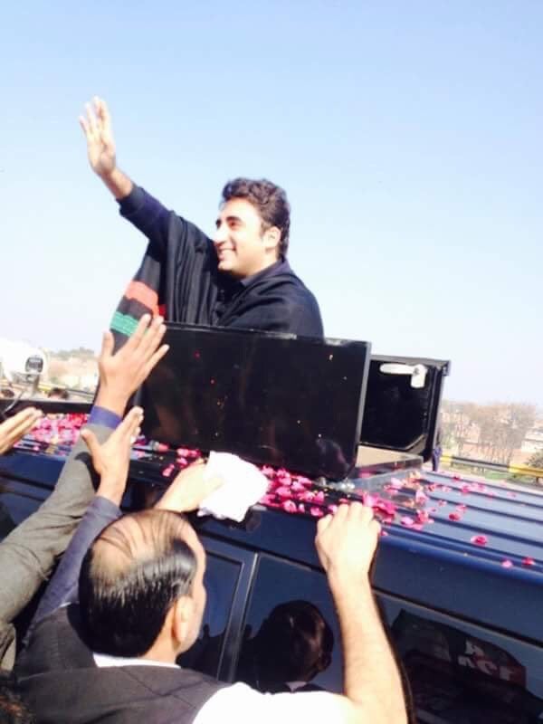 bilawal bhutto zardari at the ppp rally on thursday photo twitter bakhtawarbz