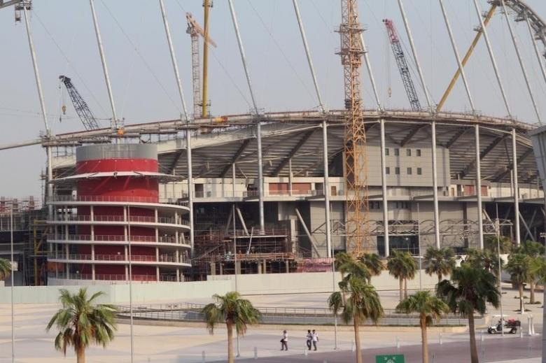 construction work goes on at the khalifa international stadium in doha qatar september 16 2015 photo reuters