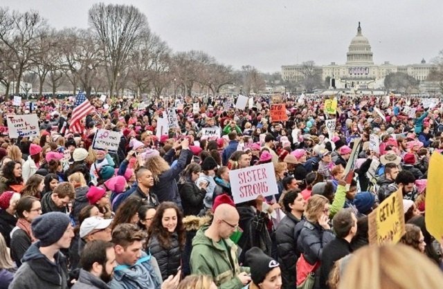 demonstrators protest on the national mall in washington dc for the women 039 s march on january 21 2017 hundreds of thousands of protesters spearheaded by women 039 s rights groups demonstrated across the us to send a defiant message to us president donald trump afp photo andrew caballero reynolds