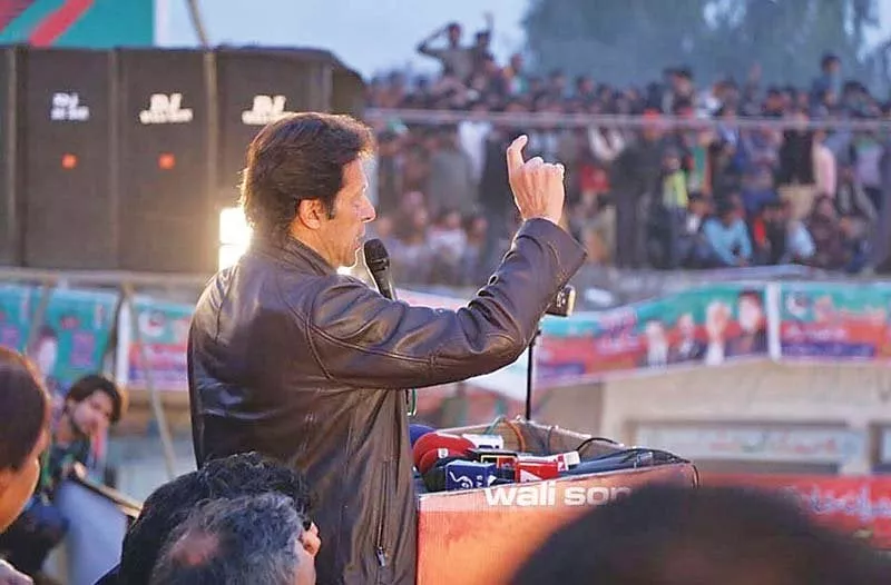 pti chief imran khan addresses his workers in kasur photo inp pti chief imran khan addresses his workers in kasur photo inp