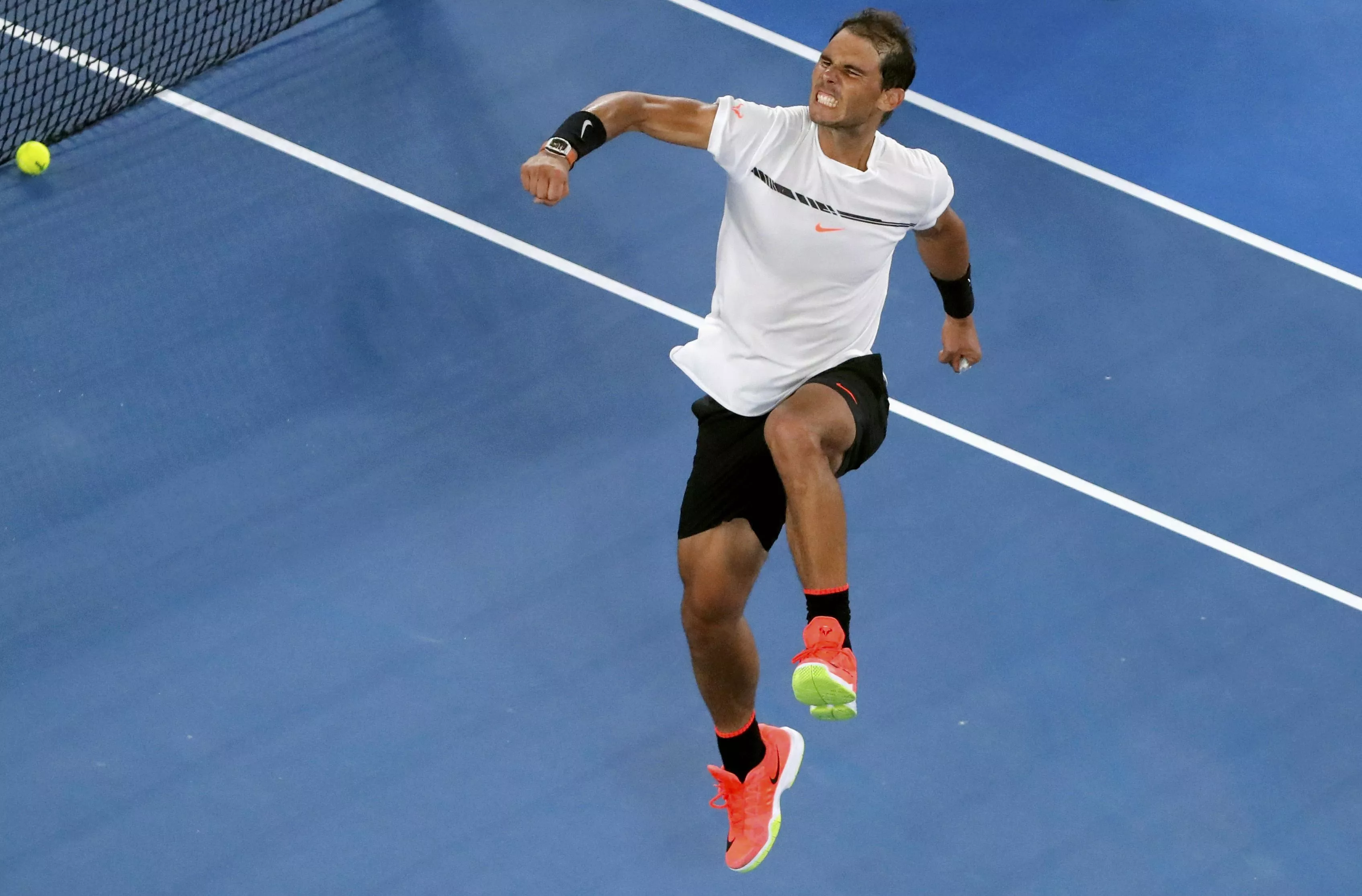 spain 039 s rafael nadal celebrates winning his men 039 s singles fourth round match against france 039 s gael monfils on january 23 2017 photo reuters spain 039 s rafael nadal celebrates winning his men 039 s singles fourth round match against france 039 s gael monfils on january 23 2017 photo reuters