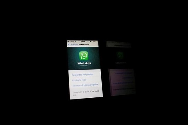 an illustration photo shows the whatsapp application logo on a mobile phone in rio de janeiro brazil may 2 2016 photo reuters