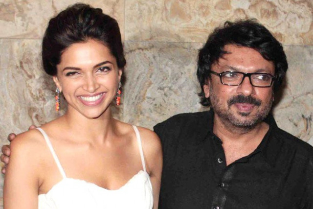 sanjay leela bhansali with deepika padukone photo file sanjay leela bhansali with deepika padukone photo file