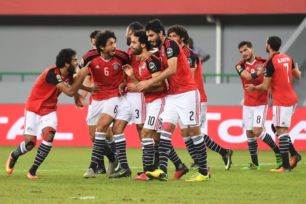 egypt 039 s mohamed salah c celebrates with teammates in port gentil on january 25 2017 photo afp egypt 039 s mohamed salah c celebrates with teammates in port gentil on january 25 2017 photo afp