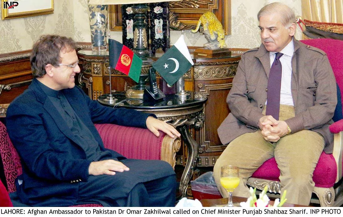 afghan ambassador to pakistan dr omar zakhilwal called on chief minster punjab shehbaz sharif photo inp afghan ambassador to pakistan dr omar zakhilwal called on chief minster punjab shehbaz sharif photo inp