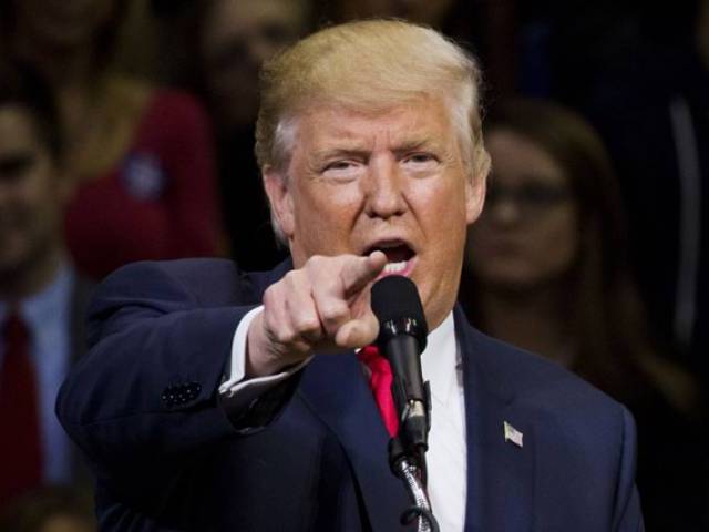 republican presidential nominee donald trump speaks during a rally at mohegan sun arena in wilkes barre pennsylvania on october 10 2016 photo afp