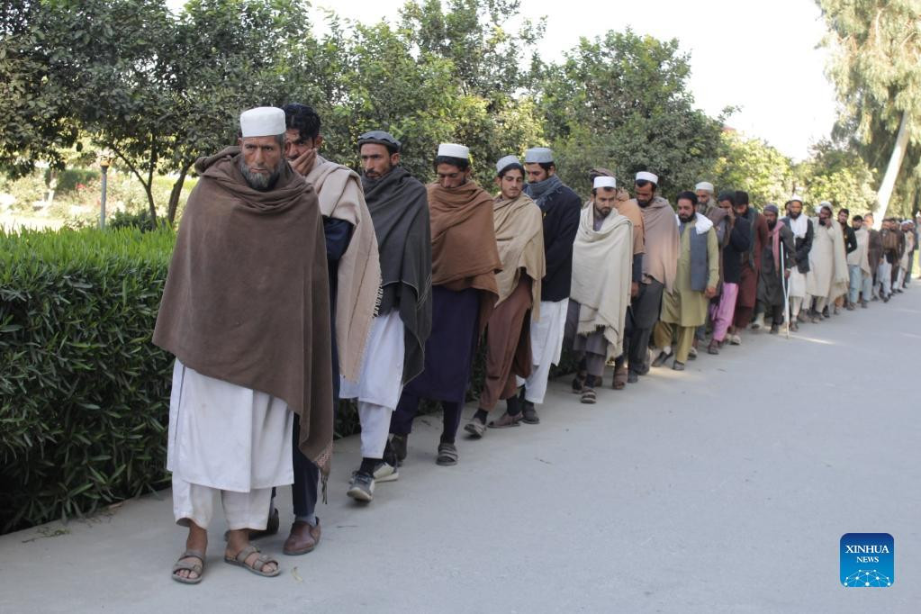 da ish affiliated militants attend a surrender ceremony in jalalabad capital of nangarhar province afghanistan nov 23 2021 photo xinhua