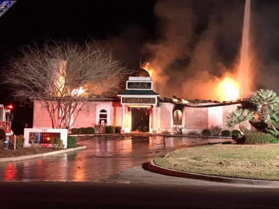 blaze guts texas mosque vandalised years ago blaze guts texas mosque vandalised years ago