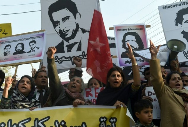 asim was among activists five who went missing more than two weeks ago photo afp asim was among activists five who went missing more than two weeks ago photo afp