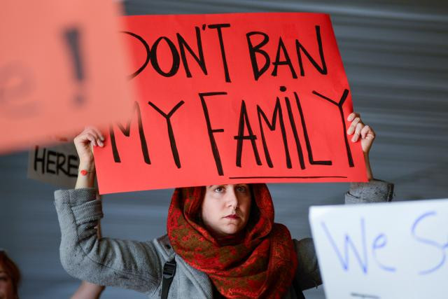 demonstrators shout slogans during anti donald trump immigration ban protests outside terminal 4 at san francisco international airport photo reuters demonstrators shout slogans during anti donald trump immigration ban protests outside terminal 4 at san francisco international airport photo reuters