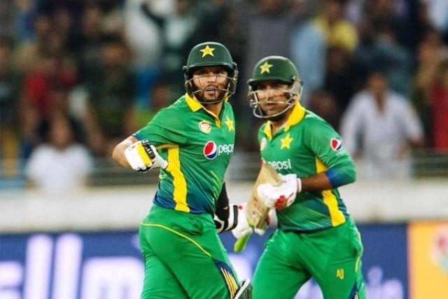 afridi thinks sarfraz has the ability to lead pakistan in all three formats photo afp afridi thinks sarfraz has the ability to lead pakistan in all three formats photo afp