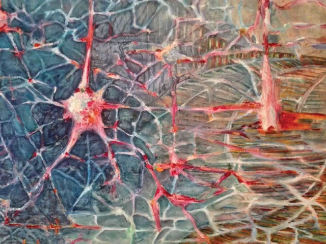 ailya khan s work is an attempt to put her mental chaos on paper photos express ailya khan s work is an attempt to put her mental chaos on paper photos express