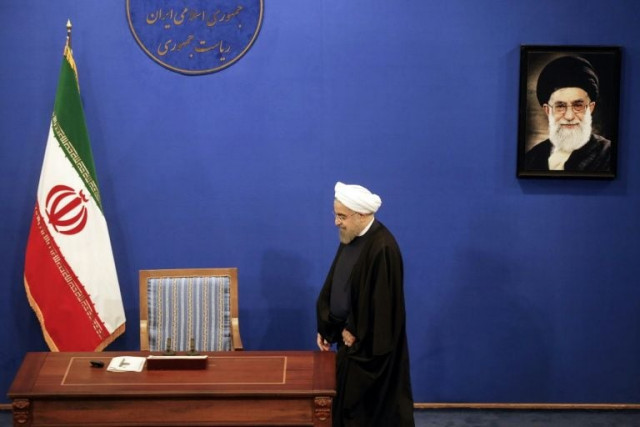 iranian president hassan rouhani gives a press conference in tehran on jaunary 17 2017 to mark the first anniversary of the implementation of the historic nuclear deal photo afp iranian president hassan rouhani gives a press conference in tehran on jaunary 17 2017 to mark the first anniversary of the implementation of the historic nuclear deal photo afp