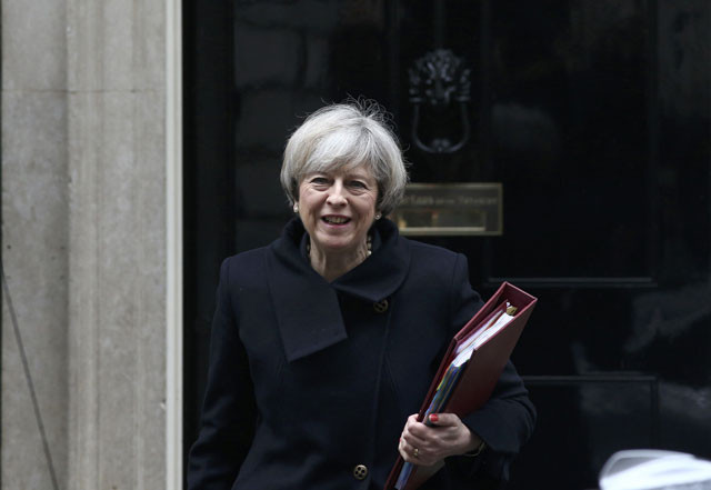 britain 039 s prime minister theresa may leaves 10 downing street in london britain february 1 2017 photo reuters britain 039 s prime minister theresa may leaves 10 downing street in london britain february 1 2017 photo reuters