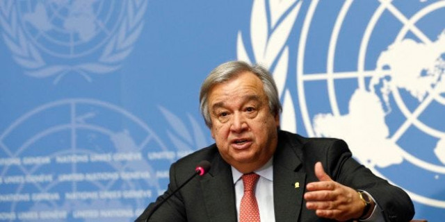 un secretary general antonio guterres addresses a news conference at the united nations in geneva switzerland december 18 2015 photo reuters un secretary general antonio guterres addresses a news conference at the united nations in geneva switzerland december 18 2015 photo reuters