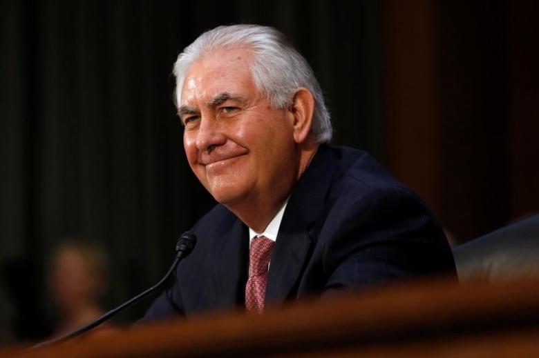 rex tillerson the former chairman and chief executive officer of exxon mobil smiles during his testimony before a senate foreign relations committee confirmation hearing on his nomination to be u s secretary of state in washington u s january 11 2017 photo reuters