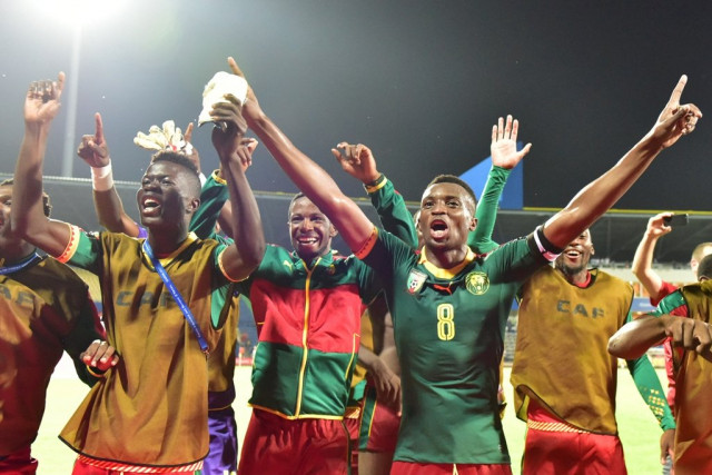 cameroon 039 s players celebrate at the end of the 2017 africa cup of nations semi final photo afp cameroon 039 s players celebrate at the end of the 2017 africa cup of nations semi final photo afp