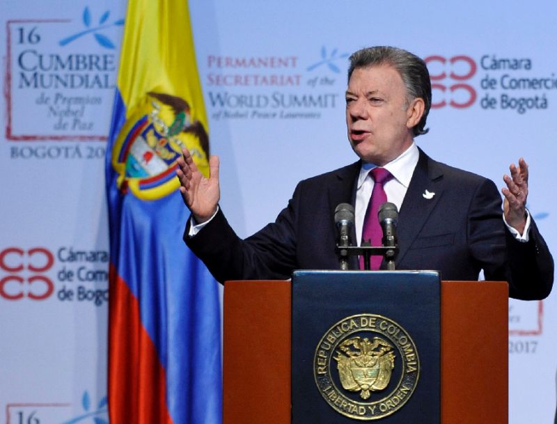 colombian president juan manuel santos critisised trump 039 s travel ban photo afp